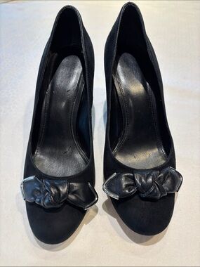 Michael Kors Black Knot Bow Pump Heels